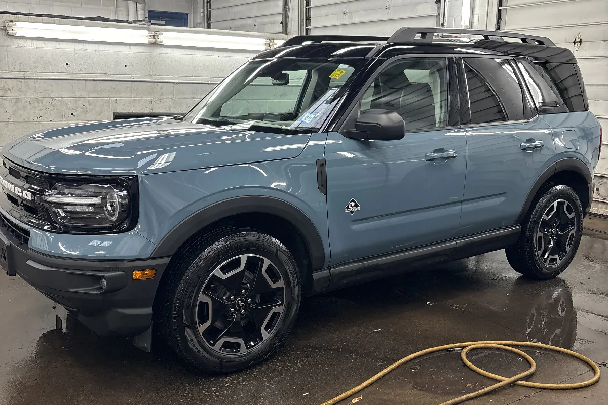 Freshly detailed blue Ford Bronco Sport Buffalo, NY