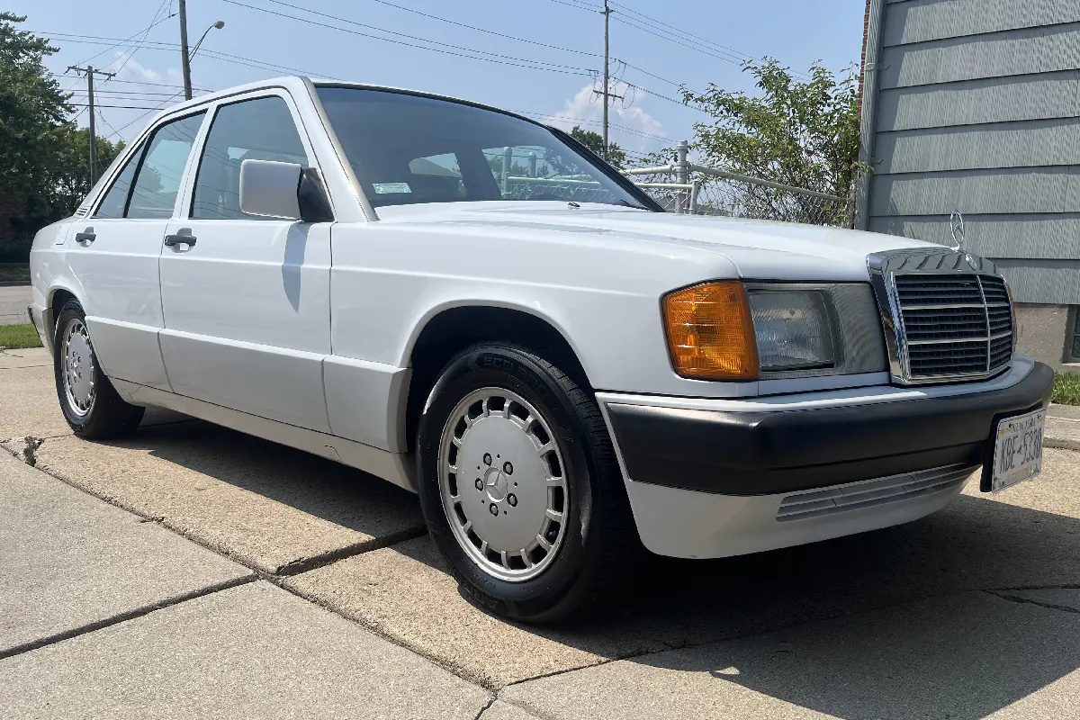Freshly detailed white Mercedes 190E Buffalo, NY